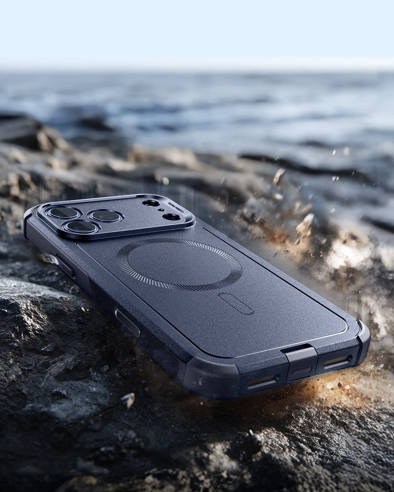 ESR Case Compatible with iPhone 17 Pro Max, 7X Military-Grade Drop Protection with Camera Control Button, MagSafe Compatible Shock-Absorbing Rugged Cover, Navy Blue