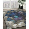 thumbnail image 2 of Ahgly Company Indoor Square Patterned Gunmetal Gray Novelty Area Rugs, 8' Square, 2 of 6