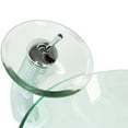thumbnail image 2 of Wonline Bathroom Tempered Clear Glass Vessel Sink Waterfall Faucet & Pop-up Drain, 2 of 5