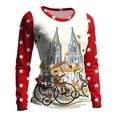 thumbnail image 4 of Carnival Print Long Sleeve T Shirt for Kids Round Neck Casual Top Festive Daily Wear Print Crew Neck T Shirts Red 10 Years-11 Years, 4 of 4