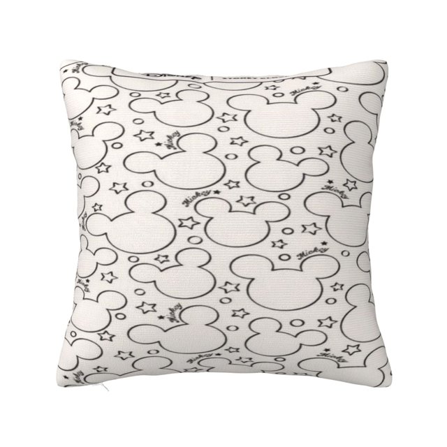 Funda de almohada decorativa con dibujos animados de Mickey Mouse, para decoración del hogar y el sofá, elige una funda de cojín de temporada feliz de 18" x 18"