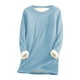 thumbnail image 1 of Conjuntos térmicos de algodón para mujer Hanzidakd, ropa interior térmica tipo waffle, camisetas, blusas, azul cielo, XXL, 1 of 2