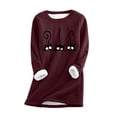 thumbnail image 2 of TINZ Chandail pour Femmes avec Imprimé Confortable Col Rond Vêtements d'Intérieur d'Hiver Chandail Manches Longues Compression Hauts pour Femmes Hommes Chemise Thermique Pack Thermiques pour Femmes Hauts Temps Froid, 2 of 2