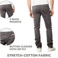 thumbnail image 3 of Mens Slim Fit Cotton Stretch Chino Pants 2 Packs, 3 of 5