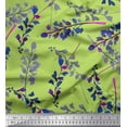thumbnail image 1 of Soimoi Cotton Cambric Fabric Leaves Watercolor Printed Craft Fabric by the Yard 42 Inch Wide, 1 of 3