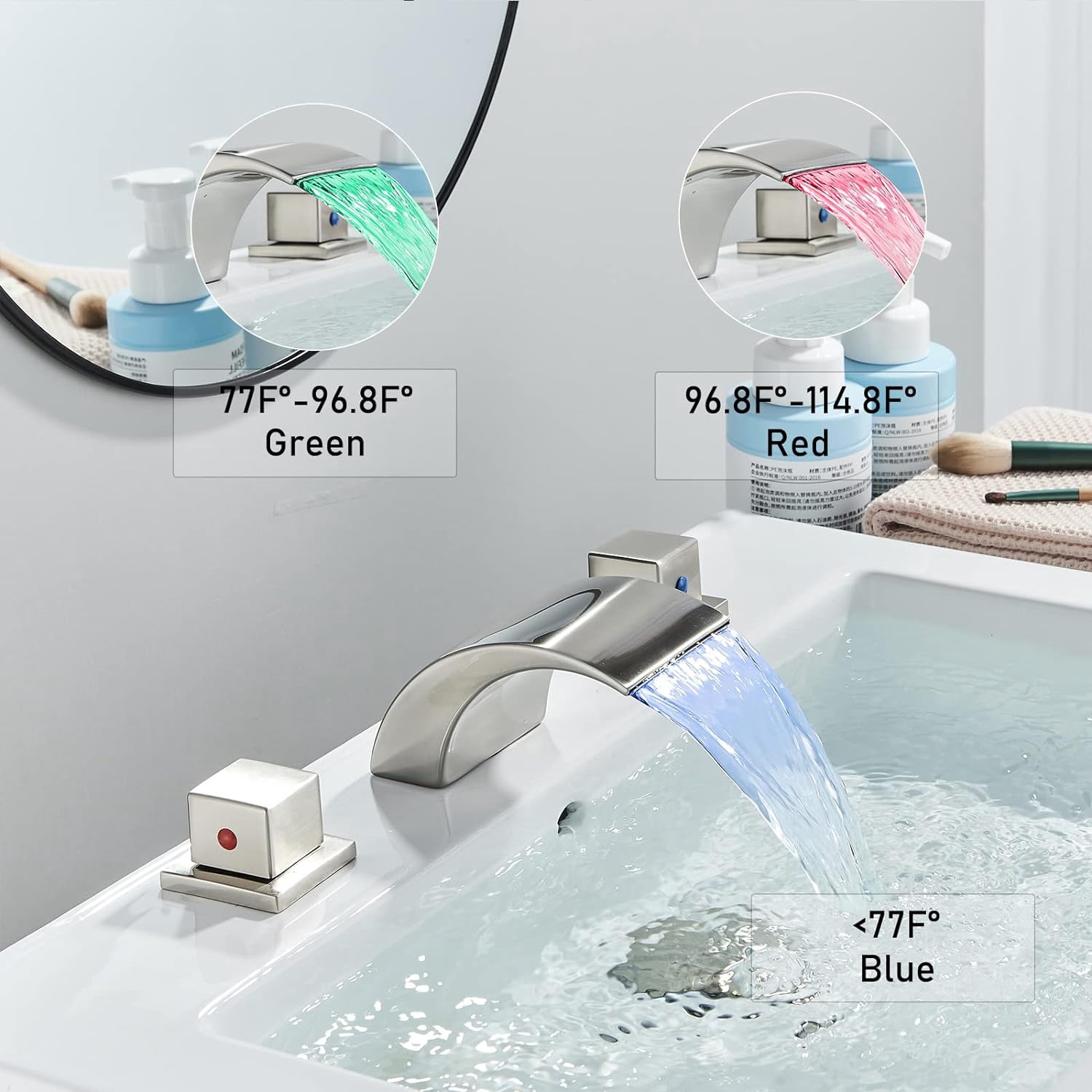 Zovajonia Brass Chrome 8 in Bathroom Faucet