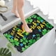thumbnail image 5 of Uuiauoio Quick Dry Bath Mat for Bathroom,Super Absorbent Happy St. Patrick's Day Bath Rug Non-Slip Rubber Backing,Machine Washable Bathroom Floor Mat for Shower, Tub, Sink Area Green Clover 16x24, 5 of 6