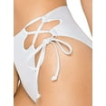 thumbnail image 5 of RELLECIGA Women's White(Strappy Crossing) High Cut High Waisted Bikini Bottom Size X-Large, 5 of 6