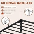 thumbnail image 2 of Tamaño completo - sized marco de cama: 14 - pulgada metal platform. no box spring o screws needed. 800 - lbs capacity, heavy - duty. tool - free assembly con reinforced iron slats y legs, 2 of 6