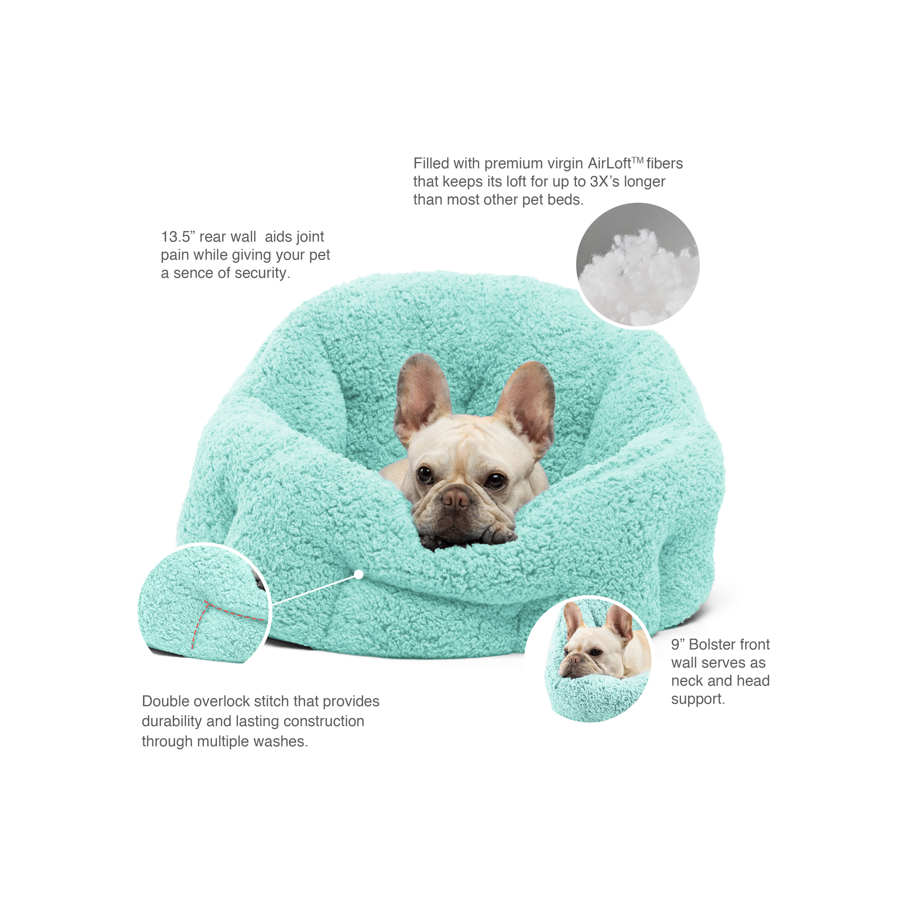 Deep Dish Cuddler ™ Sherpa - Jumbo Teal