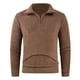 thumbnail image 5 of pstuiky camisas de manga larga para hombre, Abrigo informal de manga larga con media cremallera y cuello de solapa para hombre, chaquetas informales, abrigos de polar salir tops xxxxl, 5 of 6