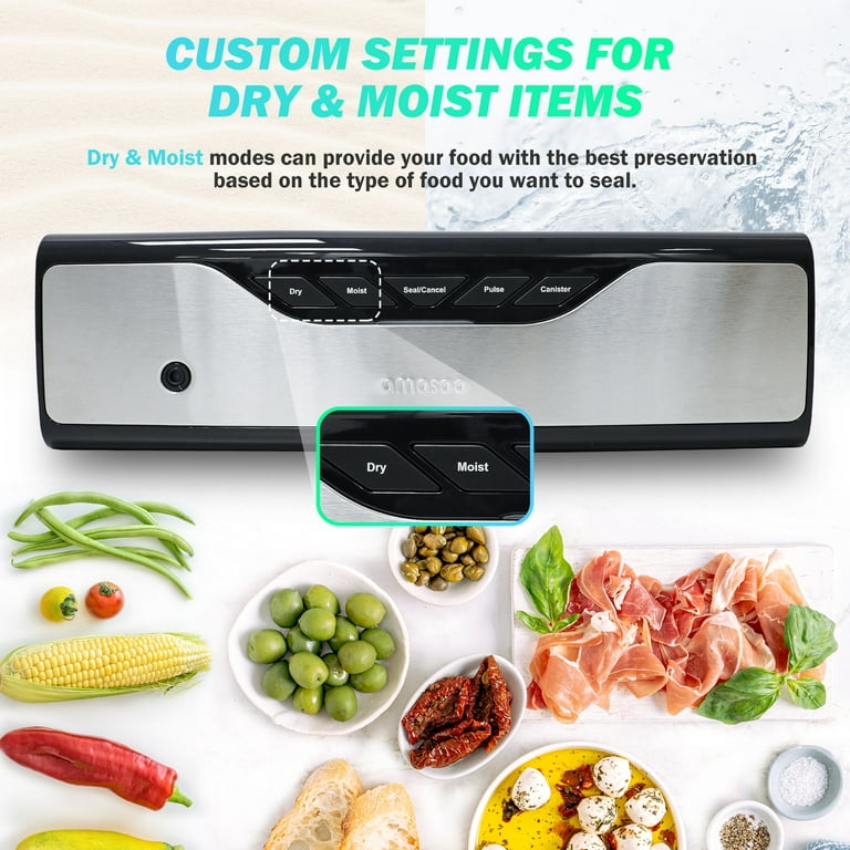 Vacuum Sealer Machine By Mueller Automatic Vacuum Air Sealing System For  Food Preservation Sous Vide wStarter Kit Compact Design Lab Tested Dry  Moist Food Modes Led Indicator Lights