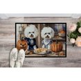 thumbnail image 2 of Carolines Treasures DAC1739MAT 18 x 27 in. Unisex Bichon Frise Fall Kitchen Pumpkins Doormat, 2 of 5