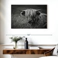 thumbnail image 3 of Elephant Stock Isle Of Skye Highland Cattle Bw Wall Art - Horizontal Canvas Wall Art - Living Room Wall Decor - Animal Canvas - Gray And Black Decor By Christian Heeb - 39" x 26", 3 of 8