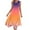 04 Orange, variant on Erwazi Summer Flowy Dresses for Womens Short Sleeve Scoop Neck Sundress Tie-Dye Midi Tank Dress Casual Beach Vacation Tshirt Dress with Pockets