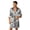 Gray, variant on Bovxnpu Mens Robes Bathrobes 3/4 Sleeve Belted Silk Sleepwear Robe Sleepwear