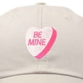 thumbnail image 2 of DALIX Be Mine Valentine's Day Candy Hat Womens Embroidered Baseball Cap in Beige, 2 of 6