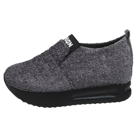 

Fukaraa Women s Fashionable Sole Suede Slip-On Shoes with Round Toe and Trendy Design for Fall Winter 2024