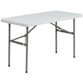 thumbnail image 1 of 24''W x 48''L Granite White Plastic Folding Table, 1 of 9