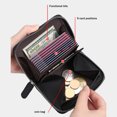 thumbnail image 5 of Cartera para tarjetas de crédito Laklulu con 12 ranuras + 2 ranuras para efectivo Estuche para tarjetas con cremallera de cuero PU suave, 5 of 5