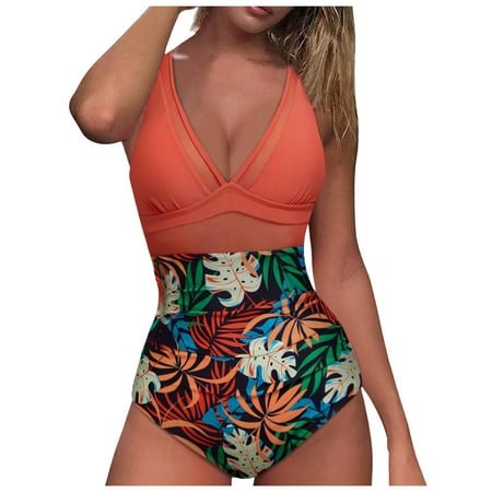 FhsagQ Swimsuit Sets for Women Plus Size White Women Mesh Control Swimsuit Push up High Waisted Bathing Suit Womens Swimsuit Sets Plus Size Womens Swimsuit Sets with Robe L