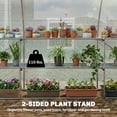 thumbnail image 3 of Outsunny Walk-in Tunnel Greenhouse with Shelves, Hoop House Greenhouse with Mesh Door, White, 3 of 9