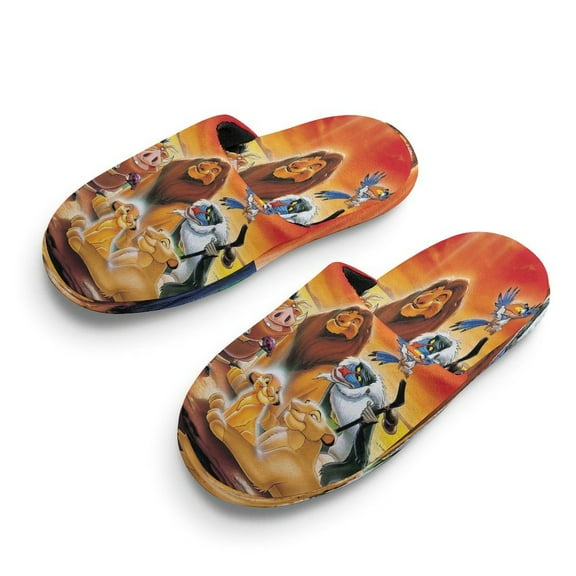 Lion King Slippers for Boys Girls Cotton Home Slippers Soft Fleece For Indoor Outdoor