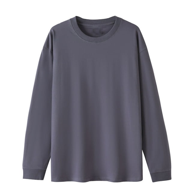 AherBiu Hauts pour Femmes Manches Longues Chandails en Molleton Couleur Unie Automne Confortables Col Rond Coupe Ample