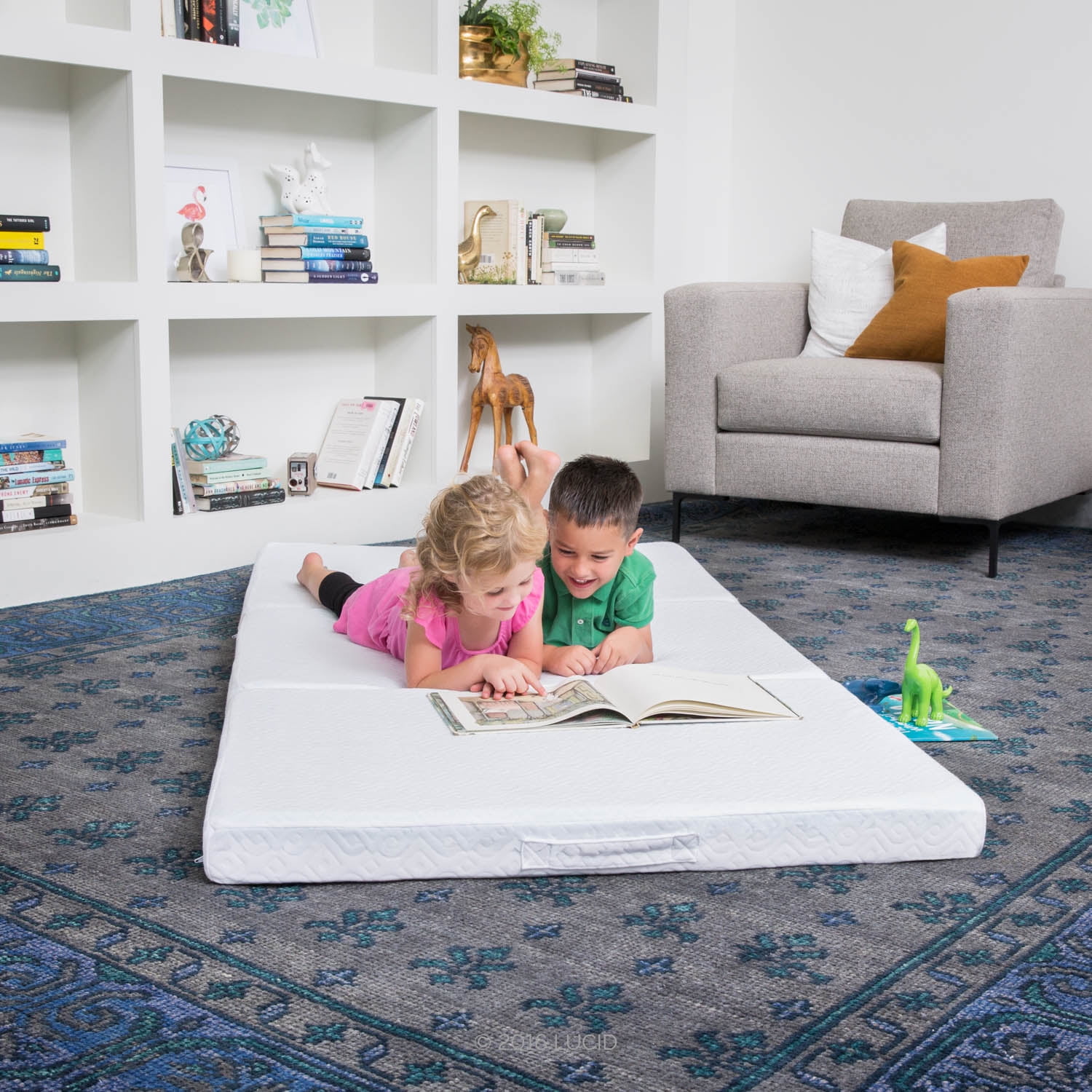 Lucid 3 Inch Folding Gel Memory Foam Floor Mattress Twin Lucid 3 Inch Folding Gel Memory Foam
