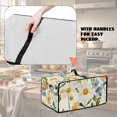 thumbnail image 6 of ZIATUBLES Daisy Flower Print Convection Toaster Oven Cover Dust-proof Kitchen Appliance Cover Case with Side Pocke and Top Handle, 18.5" x 14.5" x 9", 6 of 8