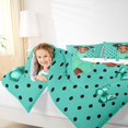 thumbnail image 3 of Castle Fairy Bubbly Black Girl Twin Comforter Sets 2pcs,Polka Dots Bow Butterfly Bedding Set,Teal,1 Comforter and 1 Pillowcase, 3 of 6