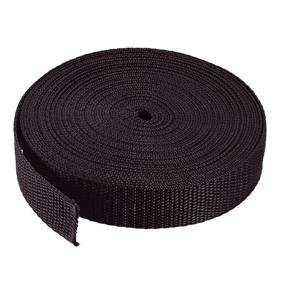 Uxcell Polypropylene Webbing Strap 1" 10 Yards Dark Brown Strapping Band