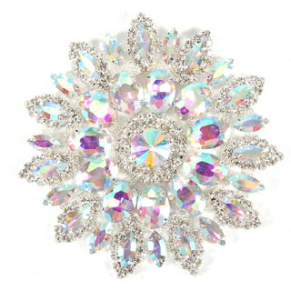 Jollin Glue Fix Crystal Flatback Rhinestones Glass Diamantes Gems for  Crafts Decorations Clothes Shoes 7.2mm SS34 288pcs 
