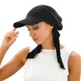 thumbnail image 4 of Women Muslim Headscarf Hat Pre Tied Hair Loss Turban Solid Color Chemo Baseball Cap Slouchy Bonnet Head Cover, 4 of 7