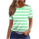 thumbnail image 1 of Camiseta de Manga Corta de Verano para Mujeres Delgada Moda Casual Impresa No Estructurada Cuello Redondo Mujer Manga Corta Tops Casual, 1 of 4
