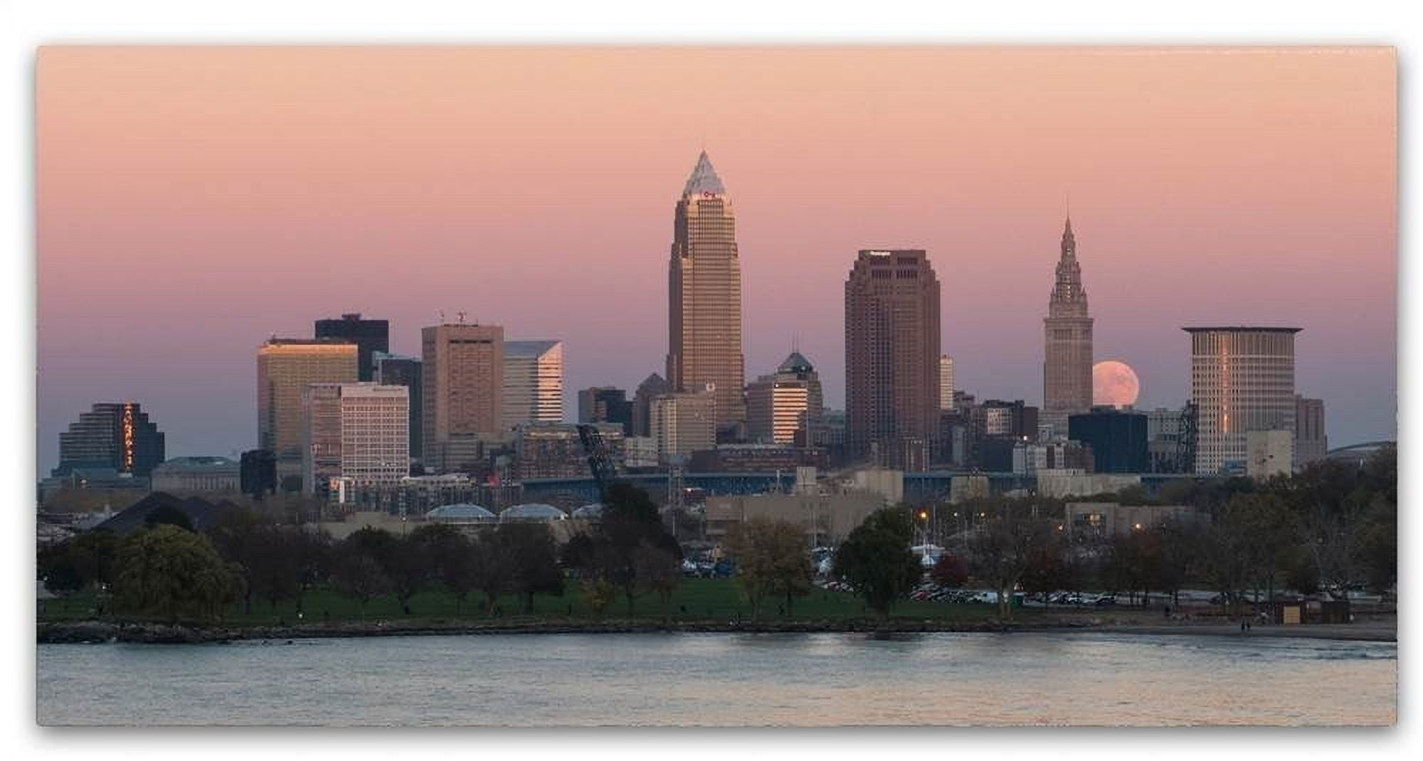 Trademark Fine Art "Super Moon over Cleveland Nov 2" Canvas Art by Kurt Shaffer