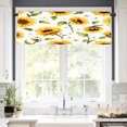 thumbnail image 2 of Remain Unique Sunflower Pattern Polyester Rod Pocket Curtain Valance for Home Bedroom Living Room Kitchen Window Decor 54x18 inch, 2 of 5