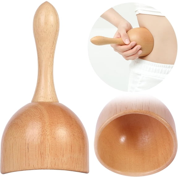 LQQBOX 1 Pack Wooden Massage Cup Wood Therapy Massage Tool Body Sculpting Tools for Maderoterapia,Lympahtic Drainage,Anti-Cellulite,Muscle Pain Relief