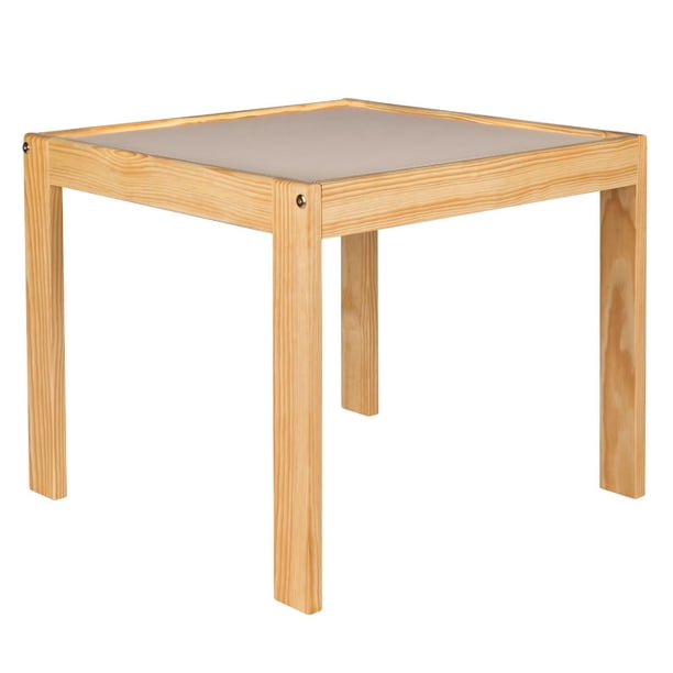 Mesa de madera barnizada Duduk para niños y niñas gris Duduk 1MES-OSL