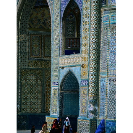 People Visiting Shrine of Hazrat Ali (Blue Mosque), Mazar-E Sharif, Afghanistan Print Wall Art By Stephane