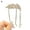 B, variante sur Koszal Fourchette à Cheveux en Forme de U avec Faux Perles, Cadeau pour Femmes, Élégant Nœud Papillon, Strass, Accessoires pour Cheveux