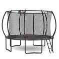 thumbnail image 3 of JERFIT 12FT Trampoline with Safety Enclosure Net, Basketball Hoop & Ladder, Outdoor Jumping Mat for Kids, Black and Red, 3 of 10