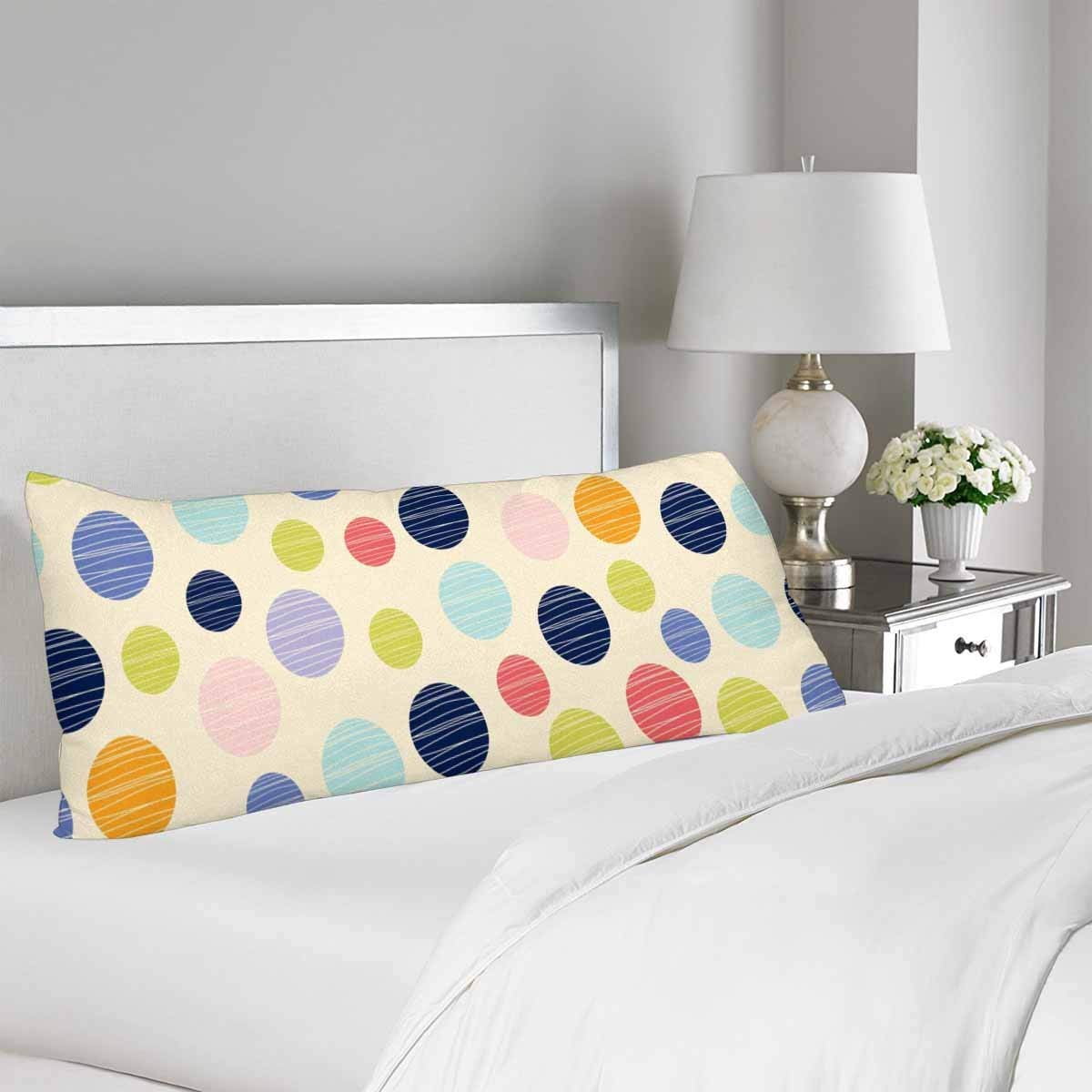 GCKG Seamless Polka Dot Body Pillow Covers Pillowcase 20x60 inches