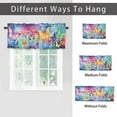 thumbnail image 6 of Pink Butterfly Curtains Valances for Home Decor Rainbow Butterflies Galaxy Stars Window Treatment for Living Room Bedroom Bathroom 54 by 18 in, 1 Panel, 6 of 6