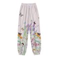 thumbnail image 5 of Pantalones de cintura elástica con estampado informal a la moda para mujer, pantalones largos rectos, pantalones de chándal Fridja  alkflakhf32442, 5 of 5