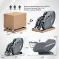 thumbnail image 3 of Costway 4D SL-Track Full Body Massage Chair with Zero-Gravity Design, Heated Shawl, Neck Gray, 3 of 10
