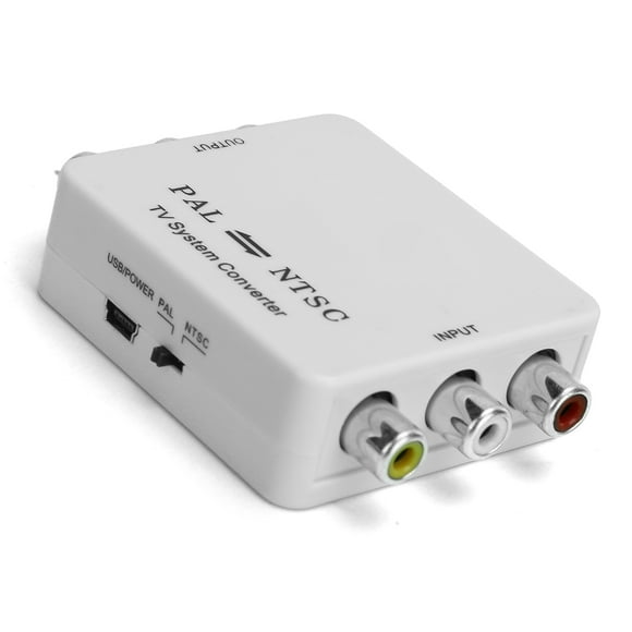 Herwey Composite Converter Adapter,PAL TO NTSC Converter HD PAL/NTSC Format Converter For DVD VCD Player Recorder Camcorder VCR DVR PS3,PAL/ NTSC Converter
