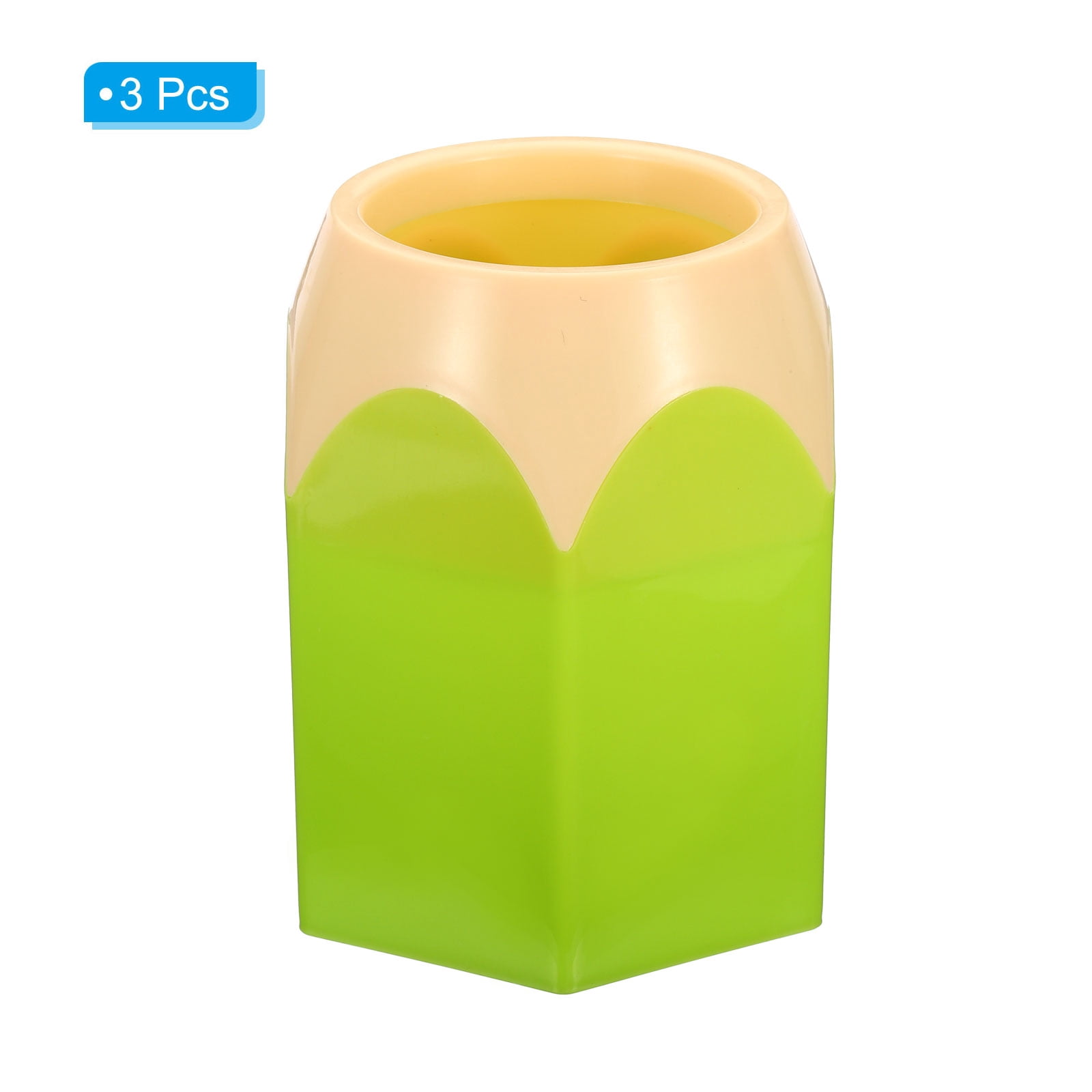 Unique Bargains Cute Pencil Holders Pencil Shape Desktop Organizers Green