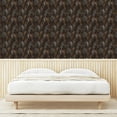 thumbnail image 3 of Ambesonne Bohemian Peel & Stick Wallpaper for Home, Earthy Retro Leaves Dots, 13"x72", Dark Taupe Grey and Ginger, 3 of 5
