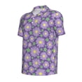 thumbnail image 2 of Balery Daisies Flowers Printed Men’s Short Sleeve Polo Shirt, Midweight Men's Shirt,Golf Polo shirts -, 2 of 9